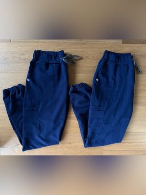 2x FIGS Scrub Pants Mens Medium Navy Blue Scrubs